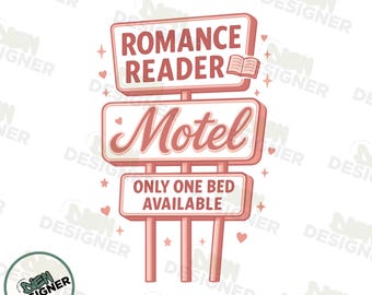 Romance Reader PNG, Only One Bed Book Trope PNG, Coquette Bookish Sublimation, Dark Romance Aesthetic PNG, Spicy Kindle Girlies Png