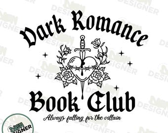 Dark Romance Book Club PNG, Spicy Book Lover Art, Smut Reader Aesthetic, Dark Academia Clipart, Booktok Merch Design,Fantasy Romance Digital