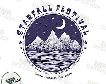 Starfall ACOTAR Png, House of Wind Velaris Svg Design, Night Court Fantasy Shirt, Rhysand Feyre Romance Png, SJM Book Lover Sublimation Png