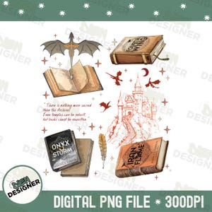 Fourth Wing Series Digital Download Merch For Fans, Dragon Rider Clipart, Book Merch Gift PNG, Fantasy Book Lover Sublimation Design File