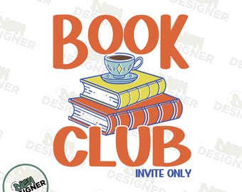 Club de lectura leyendo PNG, diseño de camiseta para amantes de los libros, sublimación de Bookstagram PNG, lindo regalo literario PNG, agradecimiento a los maestros leyendo PNG