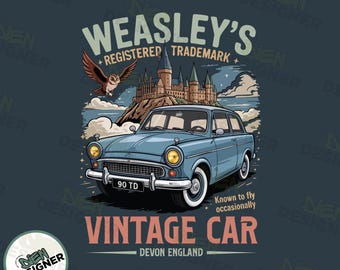Wizard Flying Car PNG, Vintage Magical Adventure PNG, Cozy Bookish Fantasy Design, Retro Wizard Aesthetic PNG, Reader World Sublimation Png