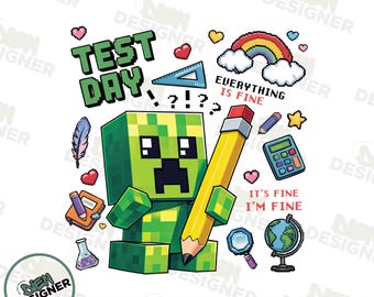 Día de examen PNG, Está bien, estoy bien, todo está bien, profesor PNG, Diseño de la semana de exámenes STAAR, Camiseta escolar divertida PNG, Prueba de modo de juego PNG