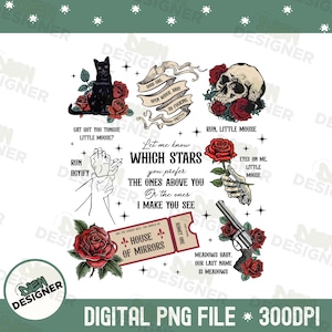 Run Little Mouse PNG, Haunting Adeline PNG, Dark Romance Villain Quote Design, Fantasy Book Lover Shirt PNG, Morally Grey Sublimation Art