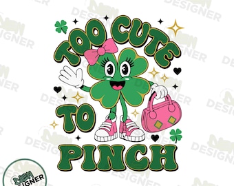 つまんでしまいそうなほどかわいいPNG、かわいい聖パトリックデーのシャツ、レトロな聖パトリックデーのPNG、シャムロック、昇華デザイン、面白い女の赤ちゃん、デジタルファイル