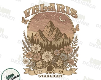 Velaris Night Court PNG, Rhysand ACOTAR Design, City of Starlight Fantasy Png, House of Wind Aesthetic Png, SJM Bookish Lover Png