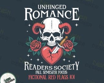 Romance sombre PNG SVG, conception de lecteur charbonneux épicé, clipart amateur de livres gothique, Halloween livresque esthétique PNG, lecture académique sombre Png