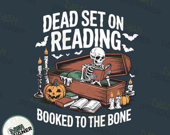 Scheletro di Halloween con la morte in corso PNG, Halloween libresco PNG, Clipart autunnale per amanti dei libri spettrali, Scheletro di lettura prenotato fino all'osso PNG