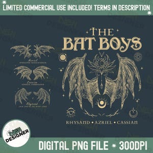 The Bat Boys Wings PNG, ACOTAR Night Court Design, Fantasy Book Lover Art, Night Court Romantasy Quote, Spicy Bookish Girl PNG