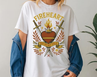 Throne of Glass PNG, Fireheart Aelin Galathynius PNG, You Do Not Yield Fantasy Quote Design PNG, Sarah J Maas Romantasy Sublimation