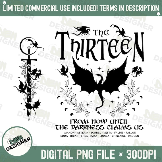 Retro The Thirteen Throne Of Glass PNG, Manon Blackbeak Book Quote, Dragon Rider Art, Witch Queen Bookish Art, Fantasy Bookish Download