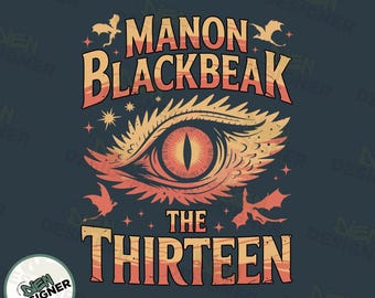 Manon Blackbeak Png, The Thirteen Witch Clipart Png, Wing Leader Fantasy Shirt Png, Throne of Glass SJM Png, Ironteeth Aesthetic Design Png