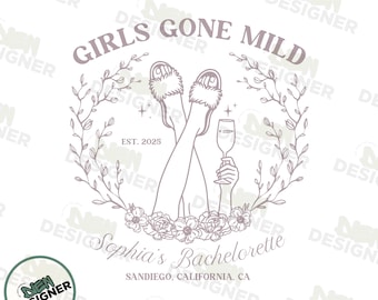 Custom Girls Gone Mild Bachelorette PNG SVG, Personalized Bride Squad Shirt PNG, Funny Bridesmaid Party Clipart, Wedding Weekend Design Png
