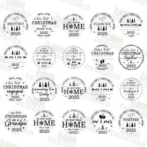 First Christmas 2025 Ornament PNG SVG Bundle, Our First Christmas