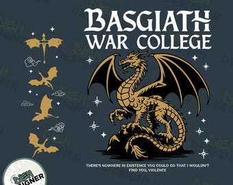 Basgiath War College PNG, Fourth Wing Dragon Rider School Shirt PNG, Bookish Fantasy Sublimation, Fantasy Dragon Rider Academy PNG