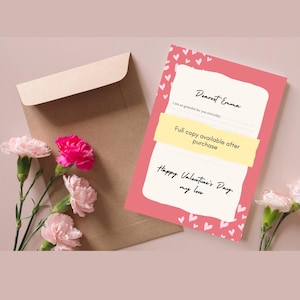 Carta editable de San Valentín para parejas