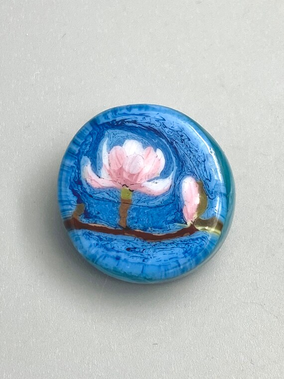 100% handmade lampwork paperweight shape glass button flower design 100% handmade lampwork paperweight shape glass button flower design