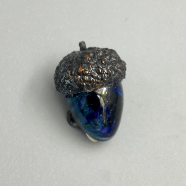 Midnight Acorn Studio Lampwork Button 3/4”