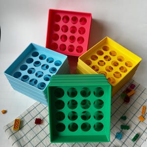 BauBuddy | Sortierbox für Klemmbausteine | Bausteine nach Größe sortieren | Organizer | Ordnung Kinderzimmer | Montessori inspiriert