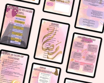 2025 Ramadan Planner Printable Canva Template Editable, Ramadan Checklist & Journal, Ramadan Prayer,Islamic Planner, Digital Ramadan Planner