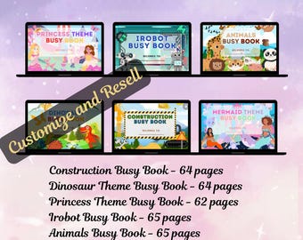 Busy Book Bundle, Printable Toddler Preschool Kindergarten Activity Book, Canva Editable Busy Book Template, Worksheets, Activities