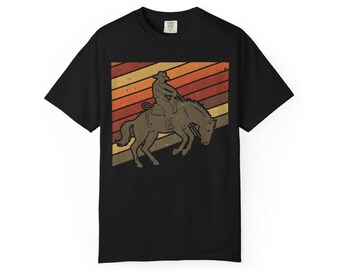 Cowboy Horse T-Shirts: Vintage Rodeo Design, Graphic Print, Equestrian Apparel