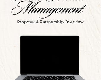 Social Media Management Proposal Template | Canva SMM Client Onboarding (Digital Download)