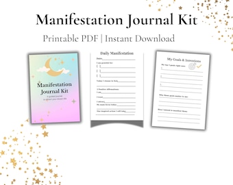 Manifestation Journal Kit | Daily Manifestation Printable | Law of Attraction Planner | Instant Download | Self Growth PDF 7 pages