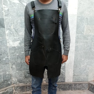 Handmade Genuine Leather Apron Adult Apron Kitchen Chef Apron Butcher Apron Workshop Apron