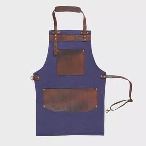 Heavy Duty Canvas Kitchen Chef Cooking Apron Woodworking Apron with Pockets Anniversary Gift Mature