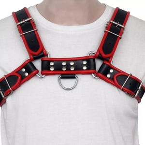 Men Leather Bondage Body Chest Harness Strap Belt Adjustable Strap Club Costume Harness