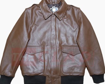 The A2 Flight Jacket-full Grain Cowhide Leather Bomber Jacket