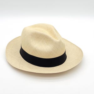 Premium Montecristi Panama Hat | Handwoven Grade 25 Classic Fedora | Custom Band & Sizing | Timeless Old-School Elegance