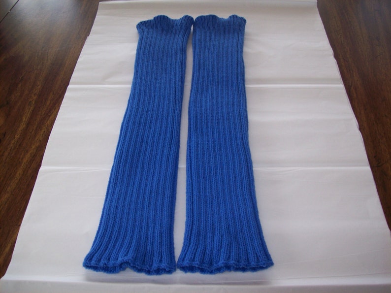 Boot Warmers Royal Blue Legwarmers High Heel Leg Warmers Dance Leg Warmers Custom Knit Blue Knitted Leg Warmers Excercise Leg Warmers