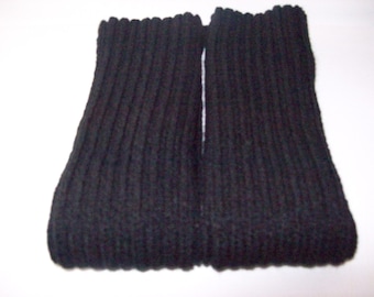 Black Knitted Leg Warmers, Dance Leg Warmers, Legwarmers, Excercise Leg Warmers, Boot Warmers, High Heel Leg Warmers