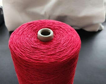 Red Cotton Cone Yarn, 6/2 Weaving, Knitting, Crochet