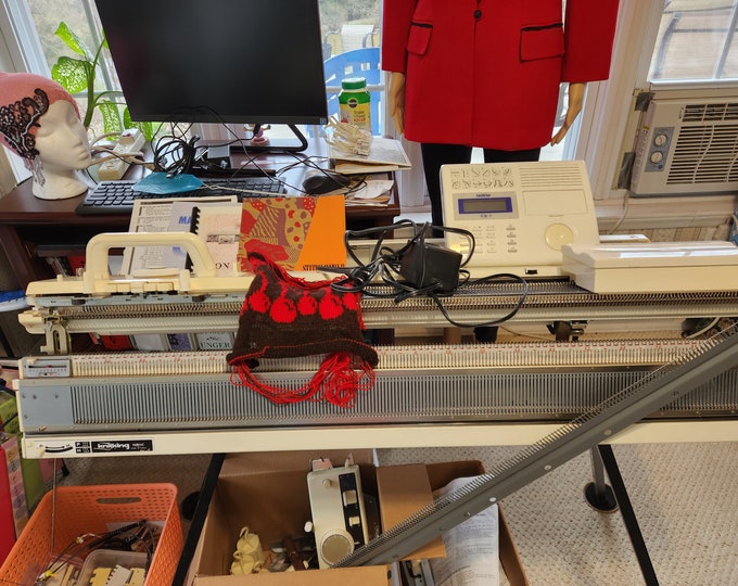 Brother 970 Electronic Knitting Machine With Ribber Attachment, Used Like New, Free Shipping and