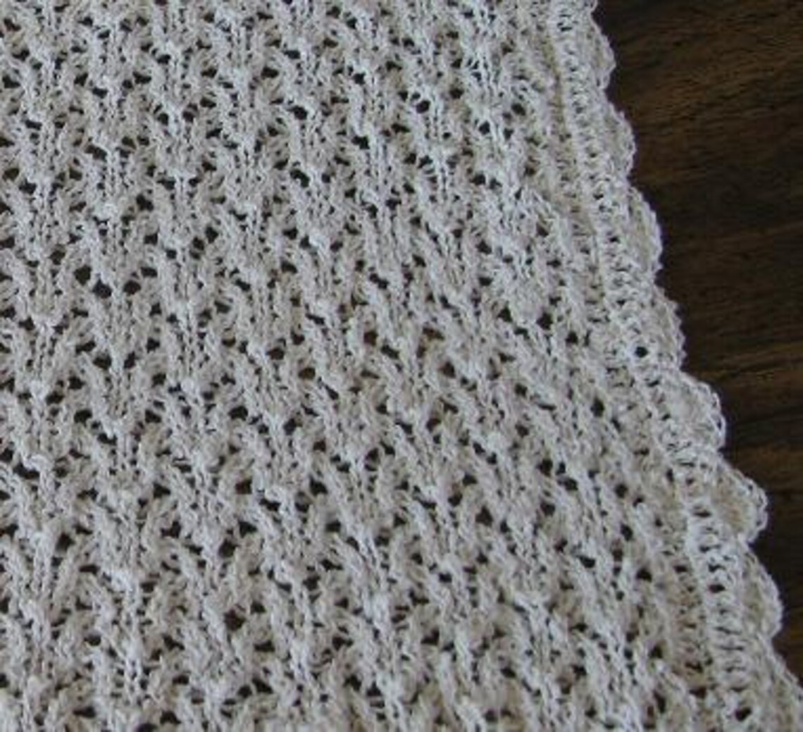 Machine Knit Lace Shawl Patterns Brother MK Lace Shawl Etsy