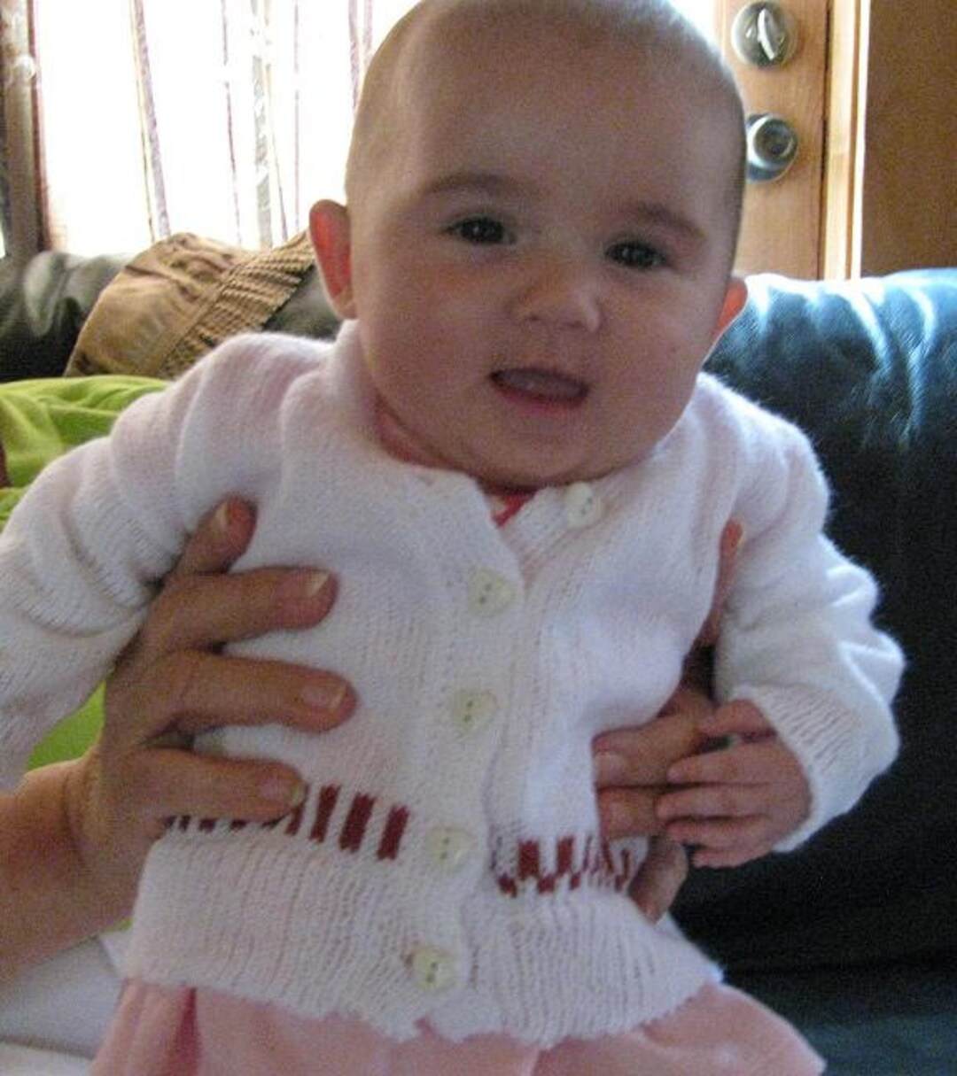 Machine Knitting Infant Vneck Sweaters Pattern Sizes 6 Months to 4T Etsy