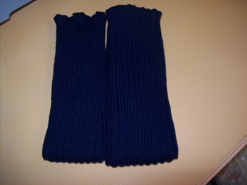 Long Knitted Leg Warmers Navy Leg Warmers Warm leg warmers Etsy