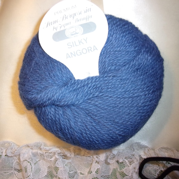 Silky Angora Blue Lane Borgosesia  Premium, Soft angora, Blue Hand Knitting Yarn, Crochet Yarn Knitting Machine Yarn, Knitting Supplies