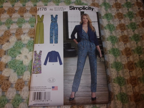 Dress and Jacket Sewing Pattern 8178 Simplicity Misses/' Jumpsuit