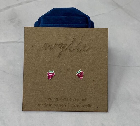 Orecchini a forma di uva in argento sterling: gioielli pendenti con ametista e zirconi cubici - Italia