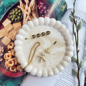 Large Bubble Trinket  Dish | Bubble tray | Neutral Homeware Marble Stone | Jesmonite | Handmade Home Decor and Gift