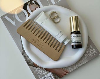 Perfume Tray | Trinket and Ring Dish | Jewelry Vanity Catchall Tray | Handmade Gypsum Concrete Tray | Gift for Her