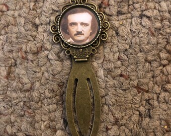 Handmade Edgar Allan Poe Image Bookmark-FREE SHIPPING-