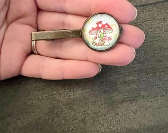 Mushroom image tie clip-FREE SHIPPING-