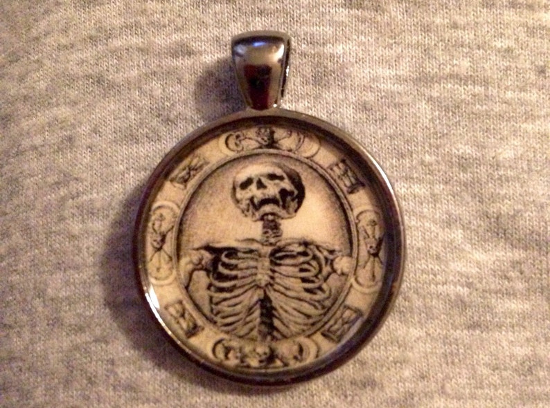 Skeleton Image Pendant Necklace-FREE SHIPPING image 1