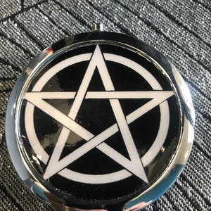 Pentacle Compact Mirror -Handmade-FREE SHIPPING