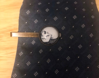 Skull image tie clip-FREE SHIPPING-